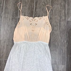 Blouse inset Maxi Dress with cutout